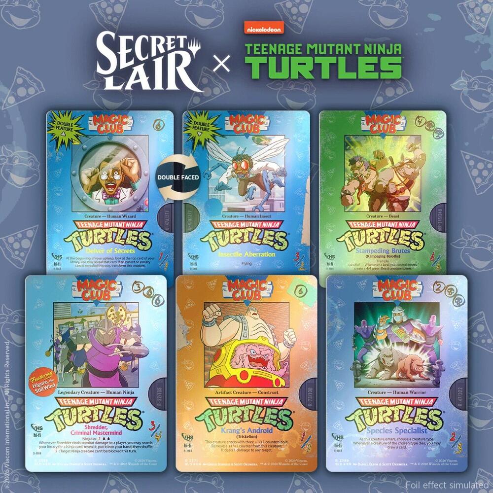 TNMNT VHS Villains Secret Lair FOIL
